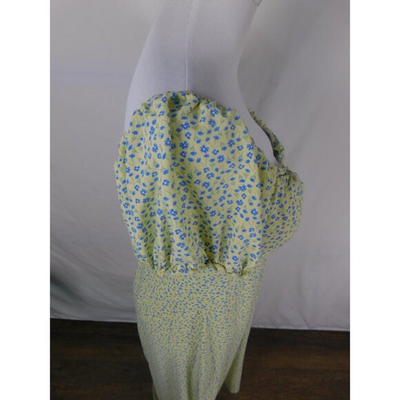 No Boundaries Dress Womens Medium Floral Puff Sleeve Midi Summer Boho Casual - Picture 8 of 12